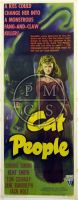 CAT PEOPLE - The insert following the de-mount, and re-conservation. Most of the previous restoration was not soluble so it could not easily be removed so we elected to leave it and cover it up with new restoration. (Poster)