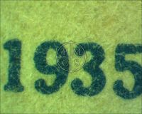 BRIDE OF FRANKENSTEIN - Close up shot of 1935 as it appears in the fine print at lower left in the border area. (Poster)
