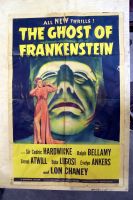 THE GHOST OF FRANKENSTEIN - Recto as the poster was received, before tape removal (Poster)