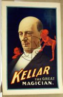 KELLAR THE GREAT MAGICIAN, PORTRAIT - As the poster came in. Chartex still attached to verso. (Poster)