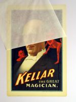 KELLAR THE GREAT MAGICIAN, PORTRAIT - Removing the protective hollytex. (Poster)