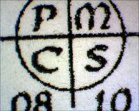 FRANKENSTEIN MEETS THE WOLF MAN - This poster has been tagged in the lower left margin with the PMCS "fingerprint" symbol. The uniqueness of this mark has herein been documented. (Poster)
