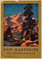 New Hampshire - The Winter Paradise - Linen Backed (Poster)