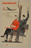 Swissair Seven Seas, the Greatest Ski-lift in the Air - Linen Backed (Poster)